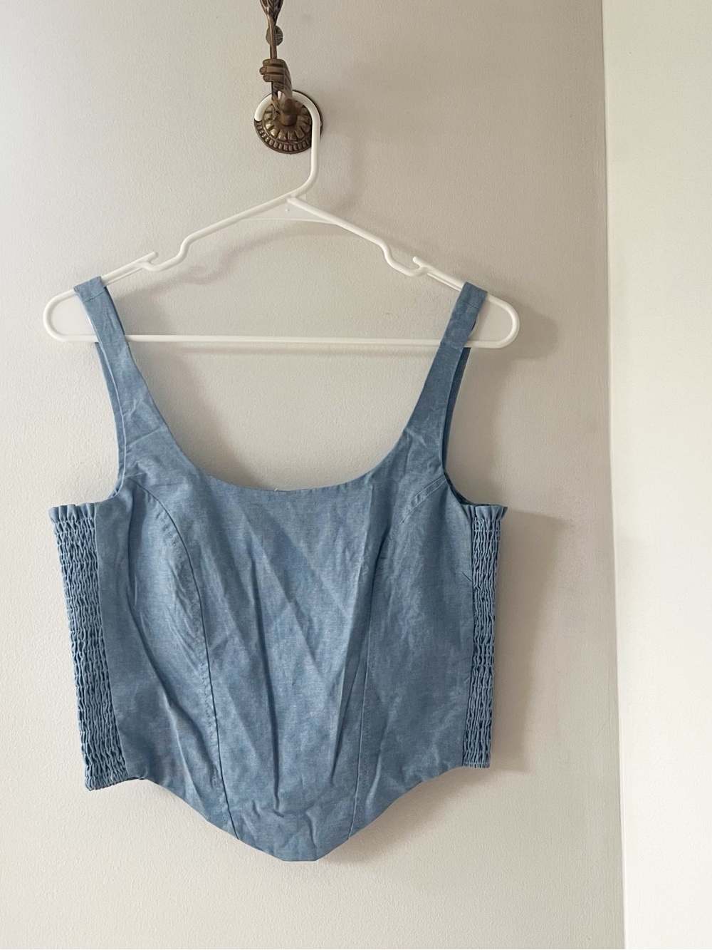 Megan Moroney Women's Chambray Bustier Tank Top | Small